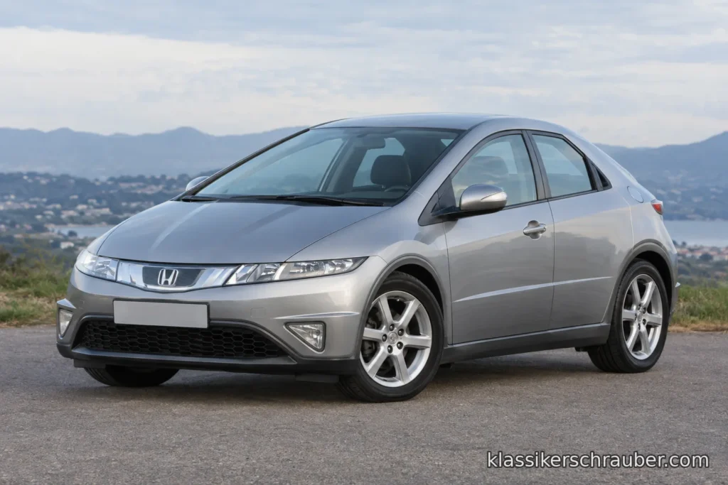 Honda Civic VIII European 5-door hatchback, left-hand drive, shown as the PAGE1 vehicle-generation Main Image.